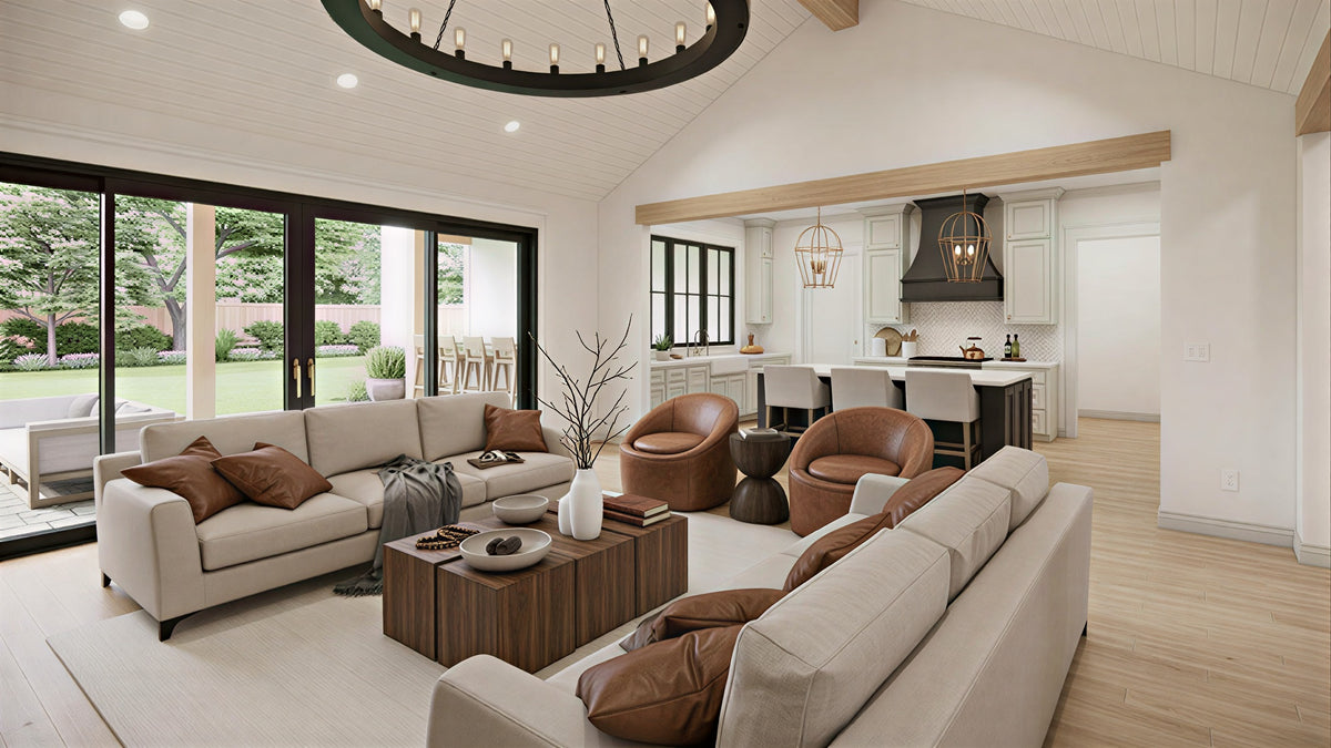 C8154-A Modern Farmhouse House Great Room, 4 Bedrooms, 4.5 Bathrooms | Amaryllis 2 House Plan  