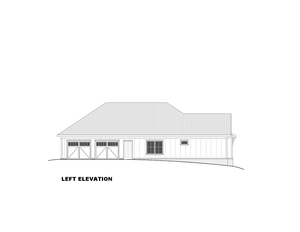 AN7899-A Modern Farmhouse Left Elevation, 3 Bedrooms, 2 Bathrooms | Harris 2 