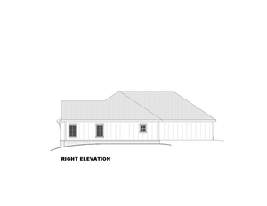 AN7899-A Modern Farmhouse Right Elevation, 3 Bedrooms, 2 Bathrooms | Harris 2 