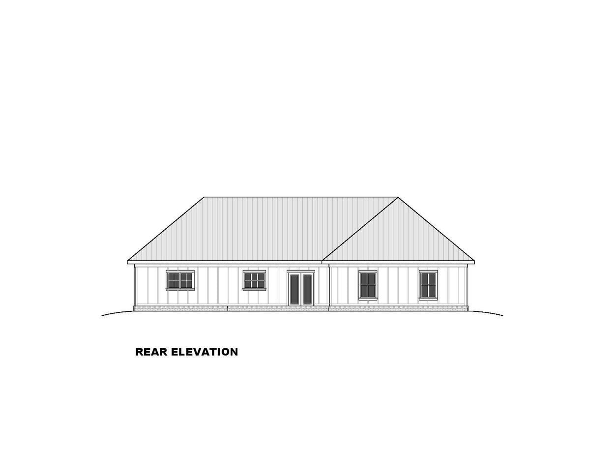 Elegant 3-Bedroom Ranch Plan with Home Office and Deck
