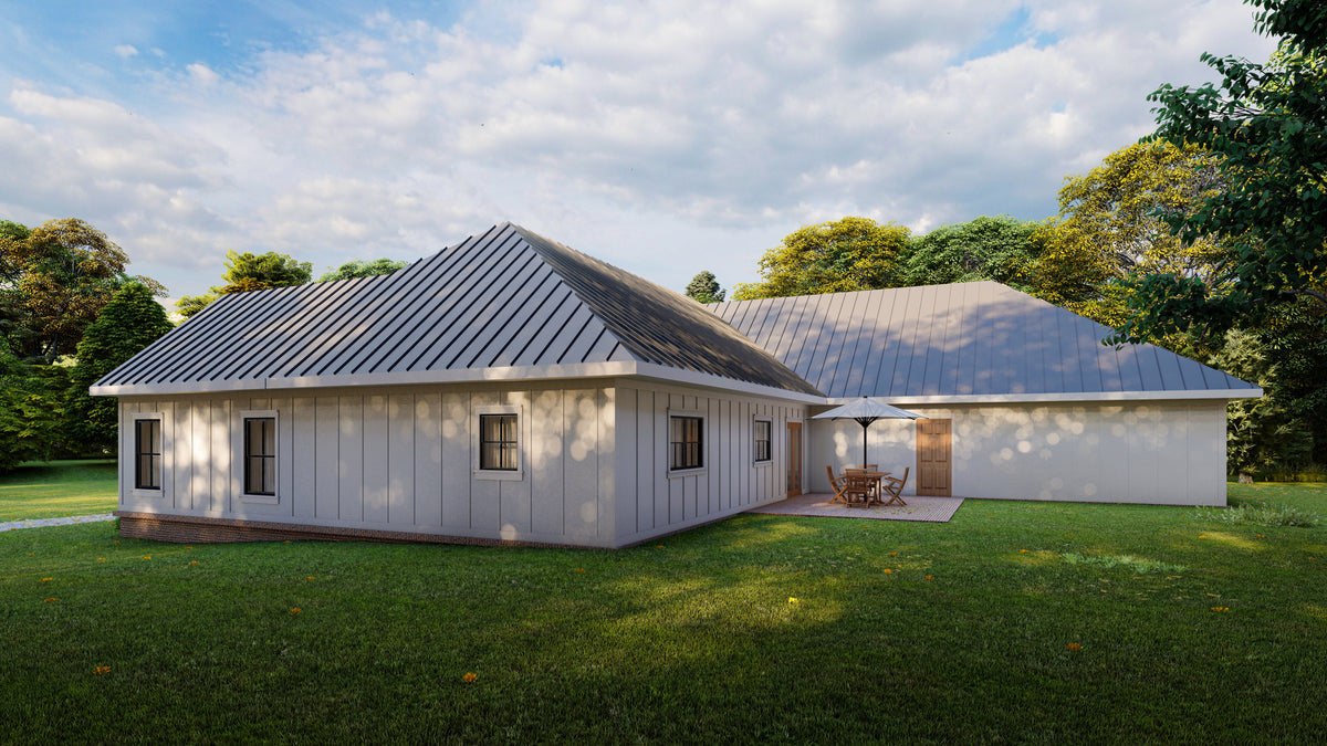 Elegant 3-Bedroom Ranch Plan with Home Office and Deck