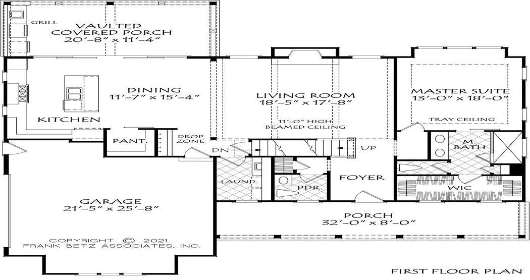 Haddington - Archival Designs House Plans, floor plan