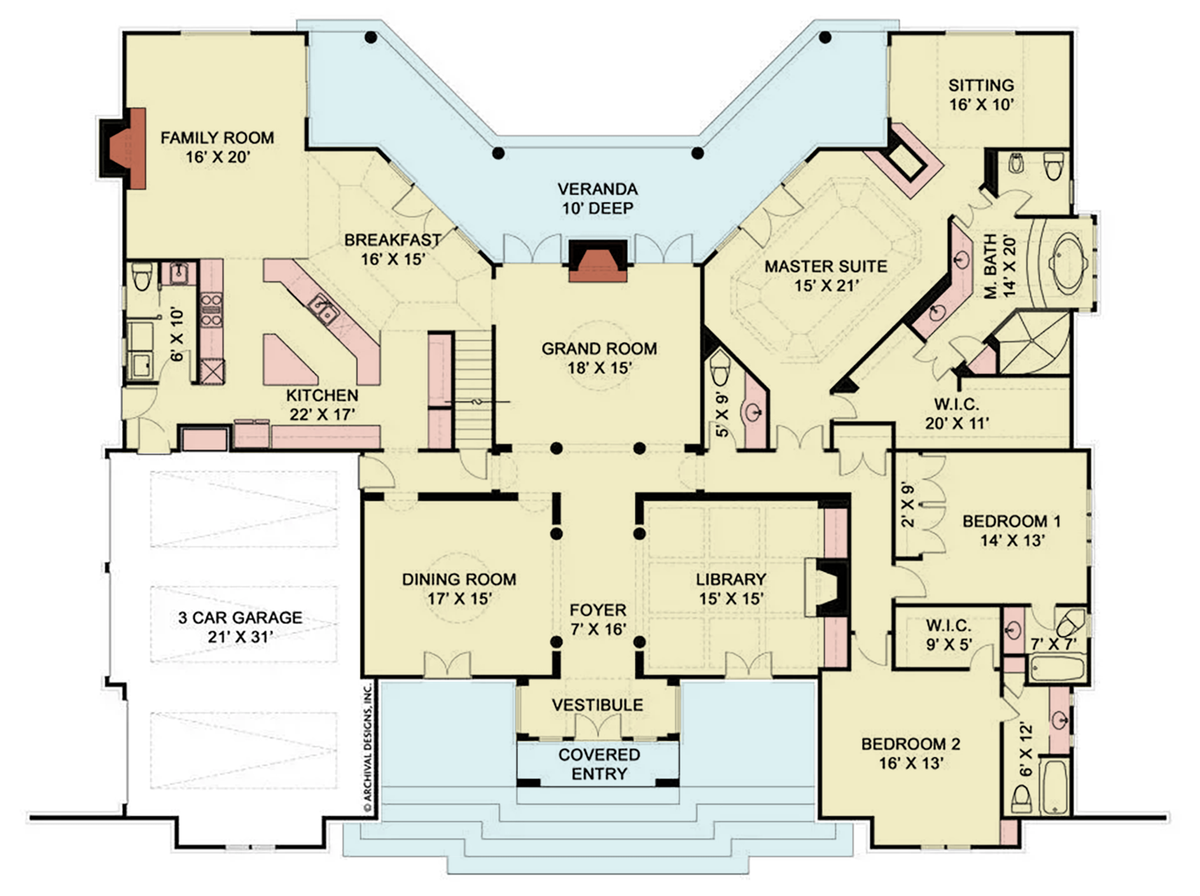 A213-A Haisten House Plan Floor Plan