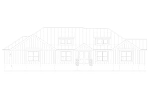 AO8481-A Modern Farmhouse Ranch House, 3 Bedrooms, 2.5 Bathrooms | Halifax House Plan Front Elevation