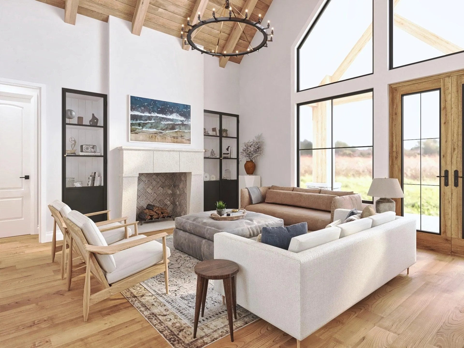 Haystack House Plan | Farmhouse Style | House Plan with Carport