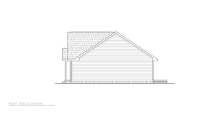 A8327-A Traditional Duplex House, 4 Bedrooms, 2 Bathrooms | Holden House Plan Right Elevation