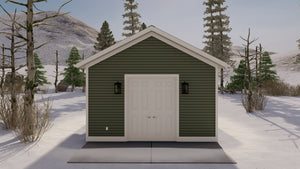 AO8479-A Detached Garage | Holmer Garage Plan Exterior-3