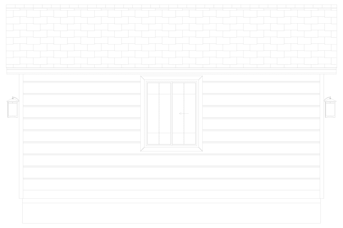 AO8479-A Detached Garage | Holmer Garage Plan Left Elevation