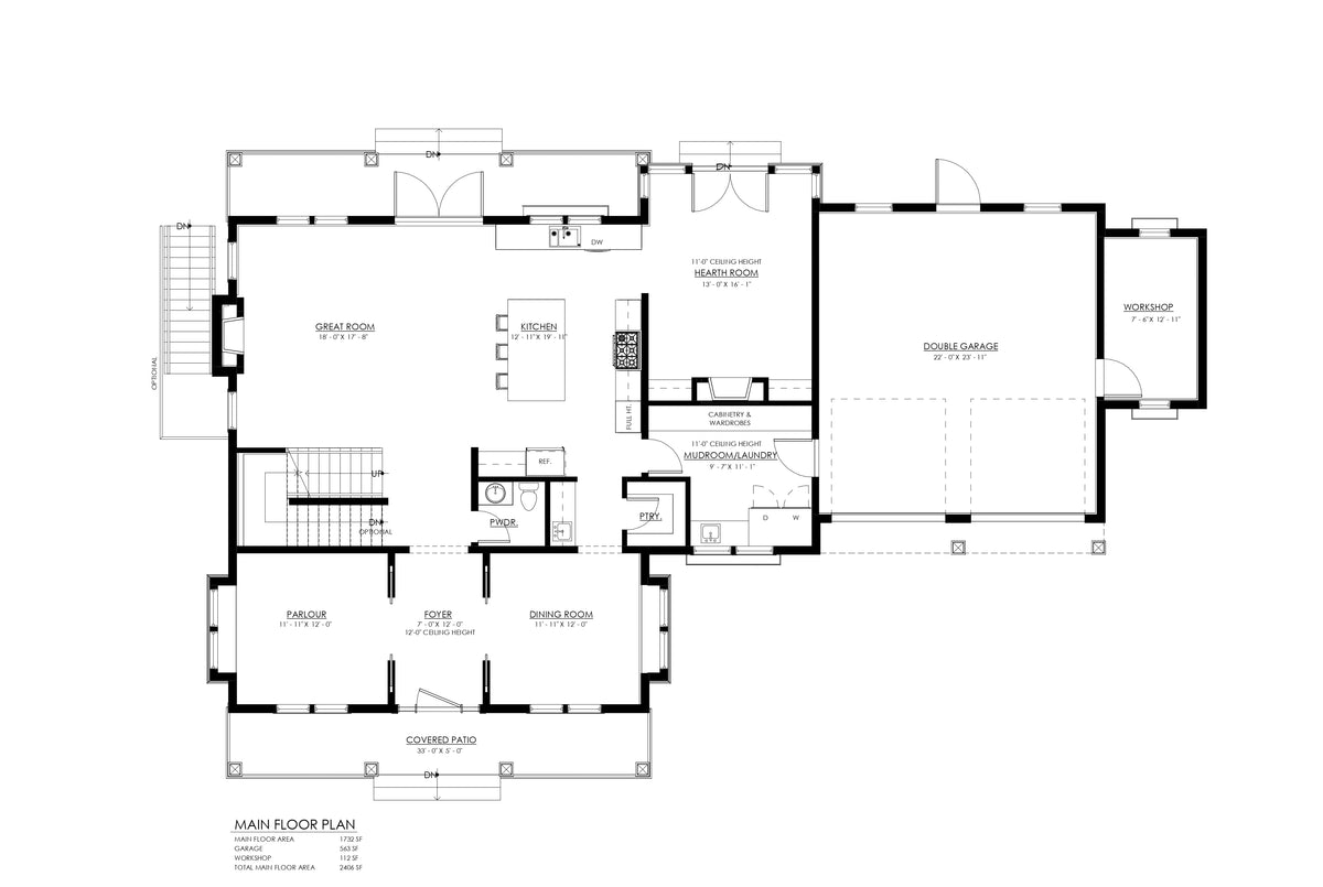 Homestead Main Floor Plan