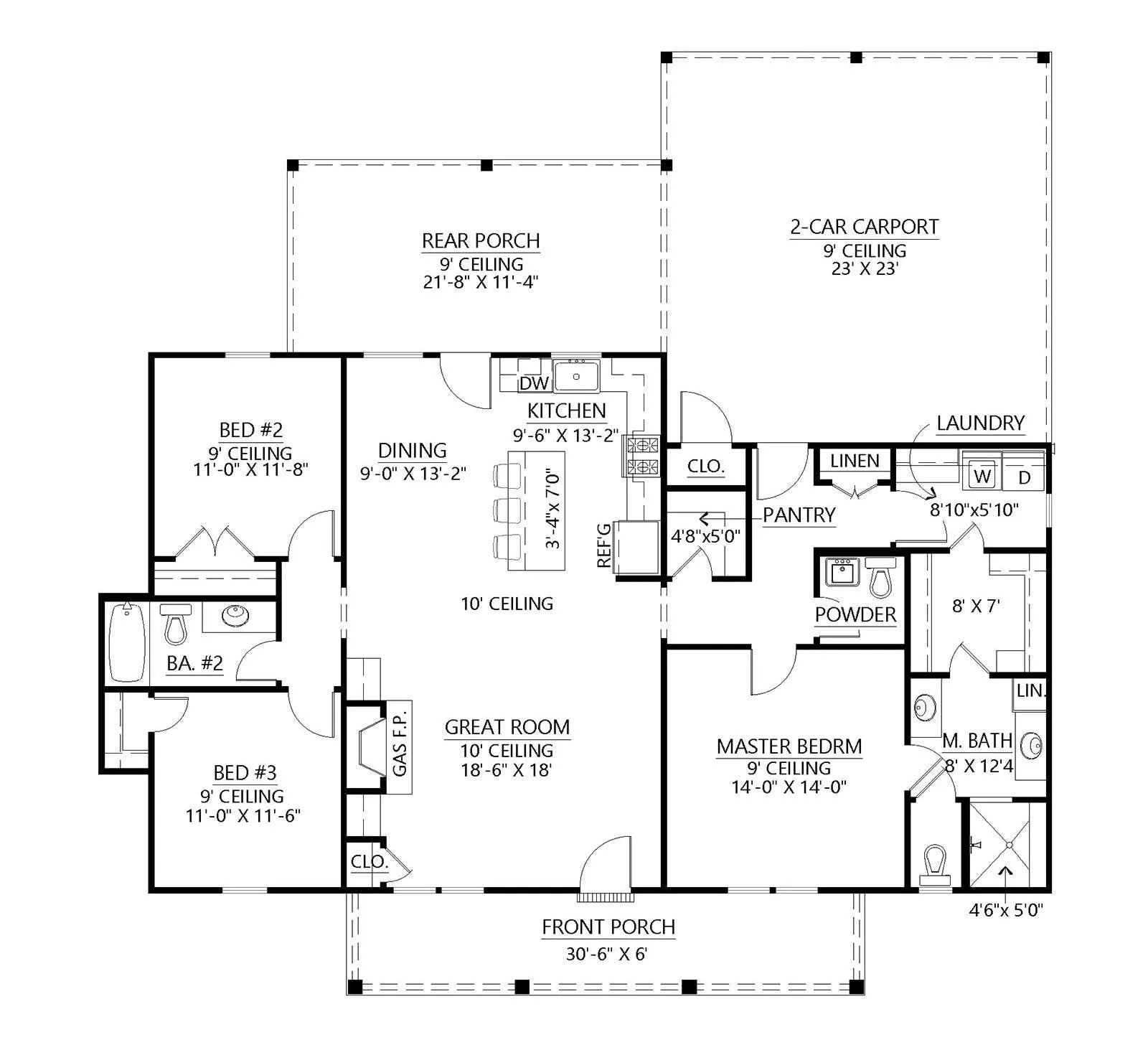 Honey Dew House Plan - Archival Designs House Plans