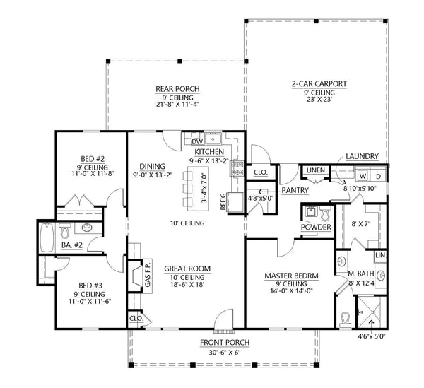 Honey Dew House Plan BudgetFriendly Modern Farmhouse