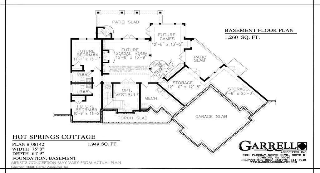 Hot Springs Cottage House Plan