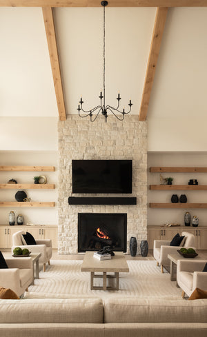 I8352-A Modern Mountain House Living Room, 3 Bedrooms, 3.5 Bathrooms | Falcone Valley House Plan