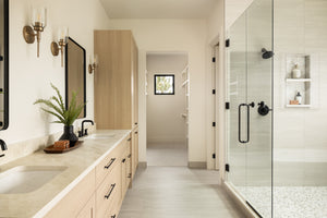 I8352-A Modern Mountain House Master Bathroom, 3 Bedrooms, 3.5 Bathrooms | Falcone Valley House Plan 