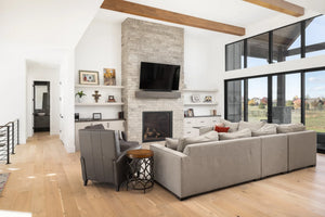 I7632-A Modern Ranch House Great Room, 2 Bedrooms, 2.5 Bathrooms | The Gilroy Lane House Plan 
