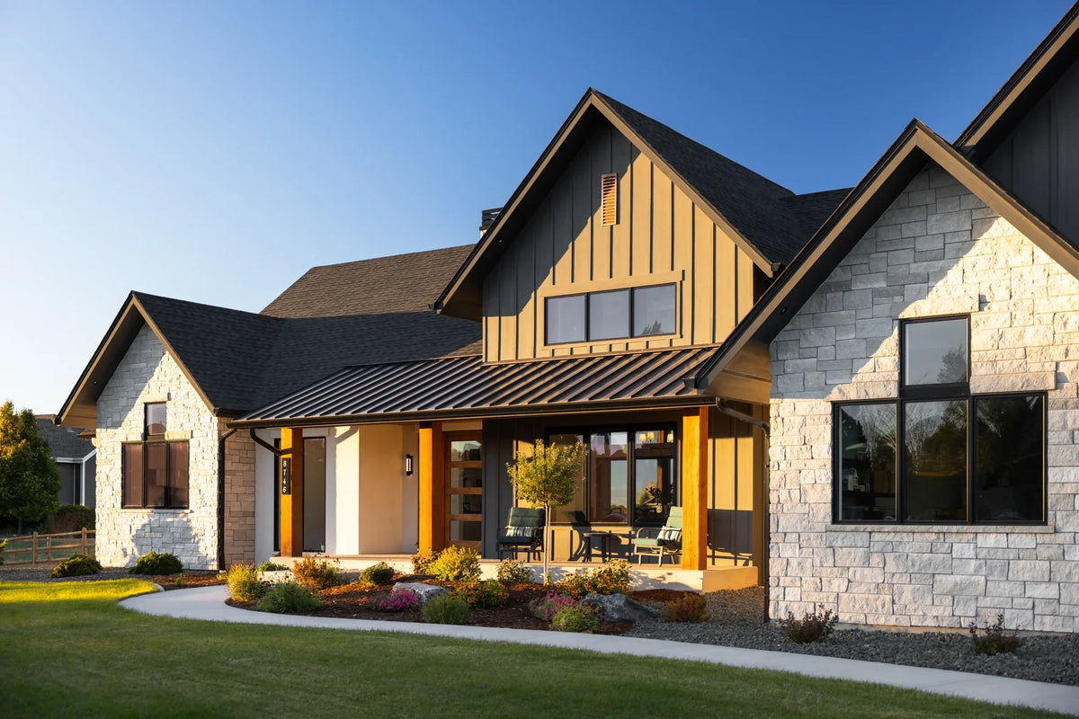 I7632-A Modern Ranch House, 2 Bedrooms, 2.5 Bathrooms | The Gilroy Lane House Plan Exterior-5