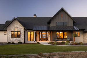 I7632-A Modern Ranch House, 2 Bedrooms, 2.5 Bathrooms | The Gilroy Lane House Plan Exterior-4