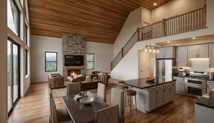 AJ8455-A Modern Mountain House, 4 Bedrooms, 2 to 3 Bathrooms | Plan 1074 House Plan Kitchen