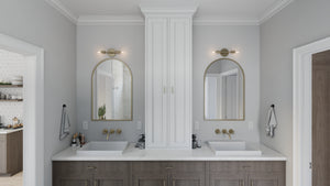 AJ7709-A Modern Barndominium House Master Bathroom, 2 Bedrooms, 2 Bathrooms | Plan 1058 
