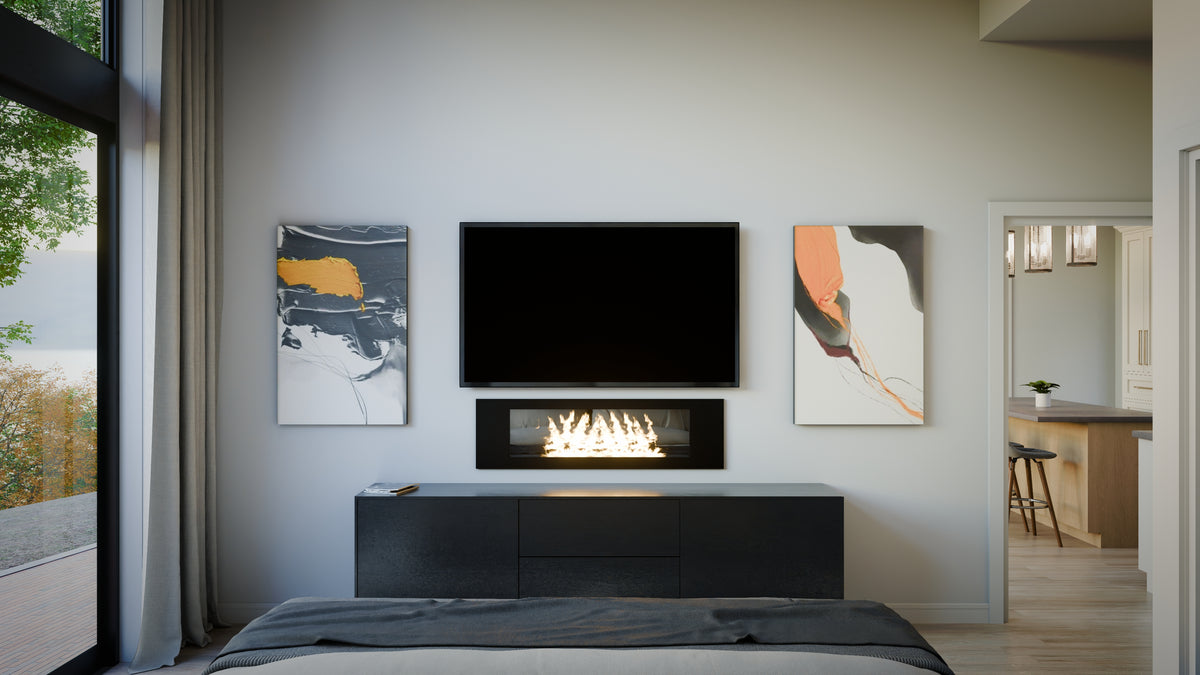 AJ7705-A Contemporary House Master Bedroom, 1 Bedroom, 1.5 Bathroom | Plan 1052 