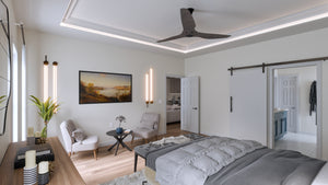 AJ7703-A Modern Barn House Master Bedroom, 2 Bedrooms, 2 Bathrooms | Plan 1049 