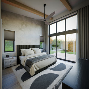 AJ7705-A Contemporary House Master Bedroom, 1 Bedroom, 1.5 Bathroom | Plan 1052 