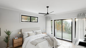 AJ7709-A Modern Barndominium House Master Bedroom, 2 Bedrooms, 2 Bathrooms | Plan 1058 