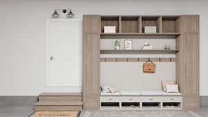AJ7709-A Modern Barndominium House Mud Room, 2 Bedrooms, 2 Bathrooms | Plan 1058 