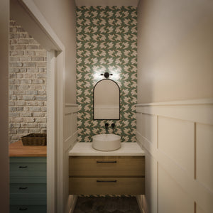 AJ7705-A Contemporary House Powder Room, 1 Bedroom, 1.5 Bathroom | Plan 1052 