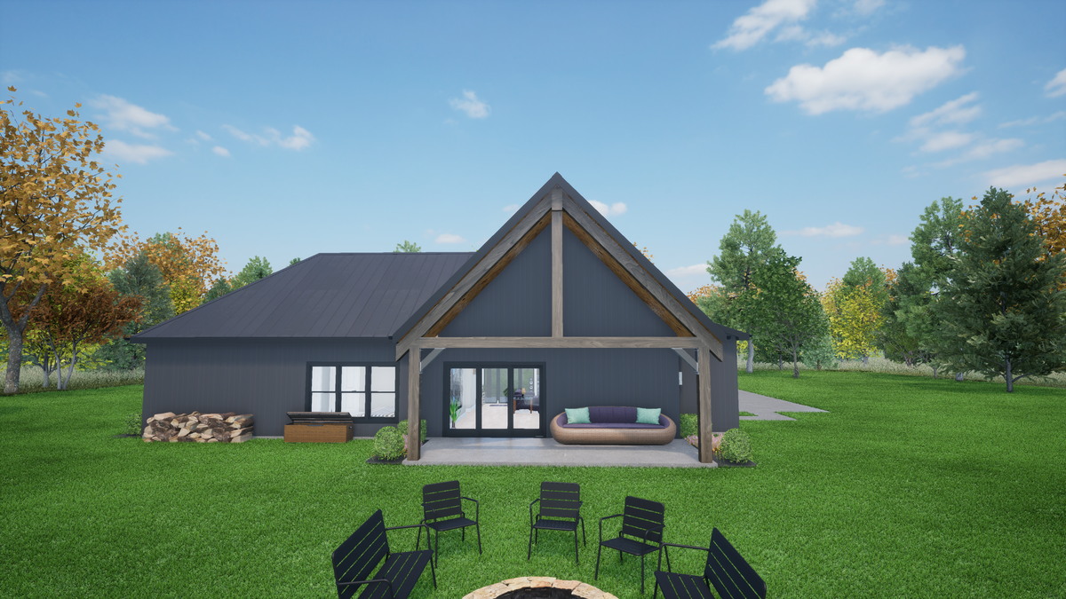 1,654 Sq Ft One-Story House Plan with Master Suite & Porch