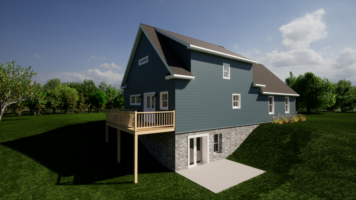 1,515 Sq Ft 3-Bedroom House Plan with Bonus Room & Porch