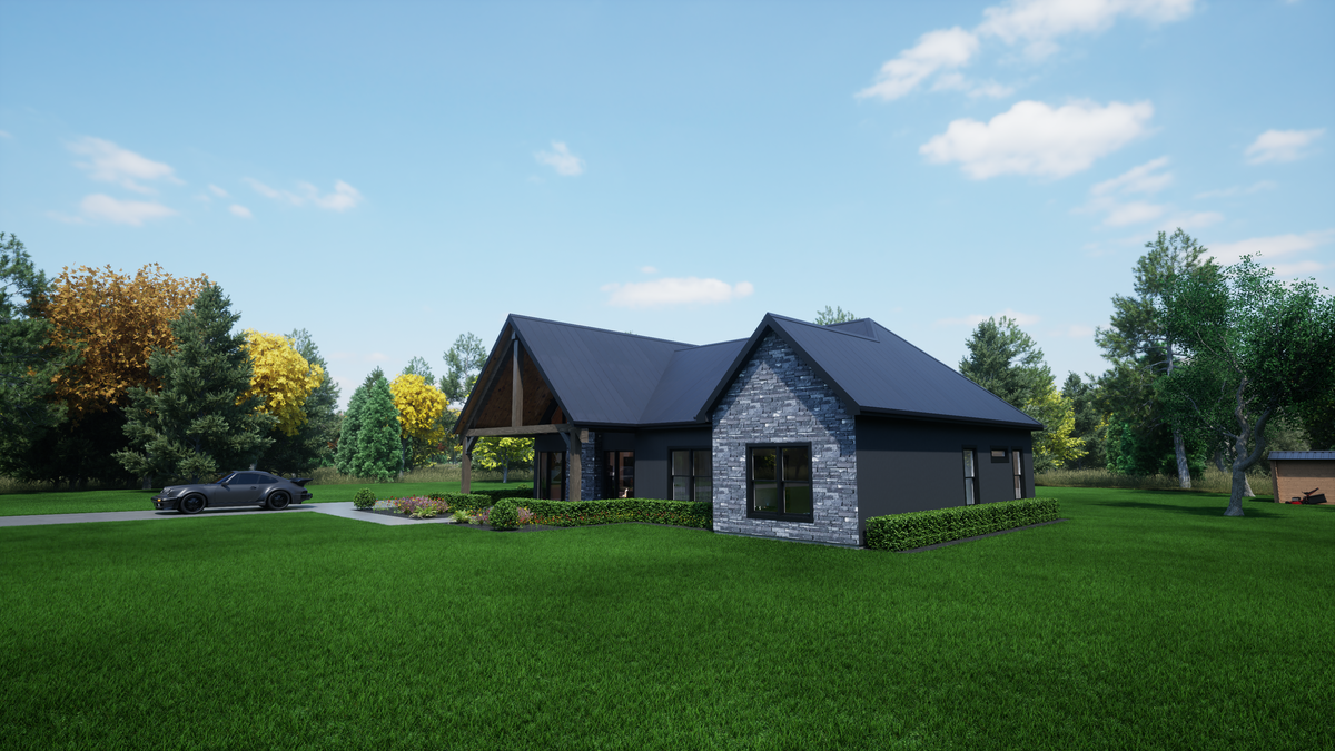 1,654 Sq Ft One-Story House Plan with Master Suite & Porch