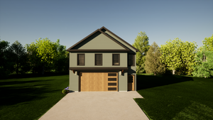 750 Sq Ft 2-Bedroom Carriage House Plan with Garage & Workshop