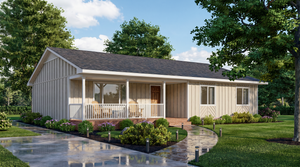 A8204-A Traditional House, 3 Bedrooms, 2 Bathrooms | Beagle House Plan Exterior-3