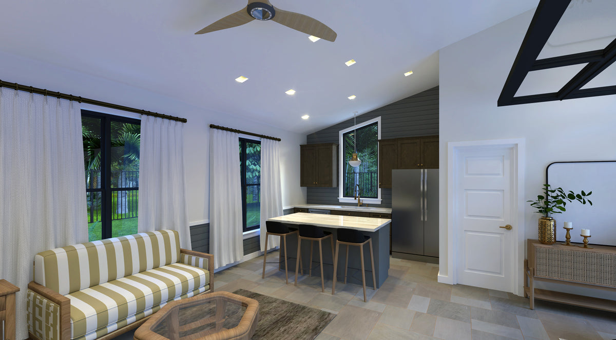 Stylish 621 Sq Ft Pool House with Outdoor Kitchen and Pantry