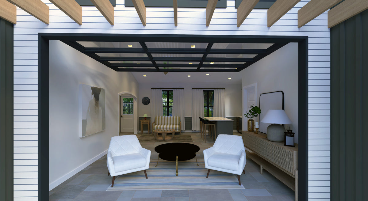 Stylish 621 Sq Ft Pool House with Outdoor Kitchen and Pantry