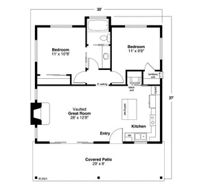 Irish Cottage Archival Designs Floor Plan