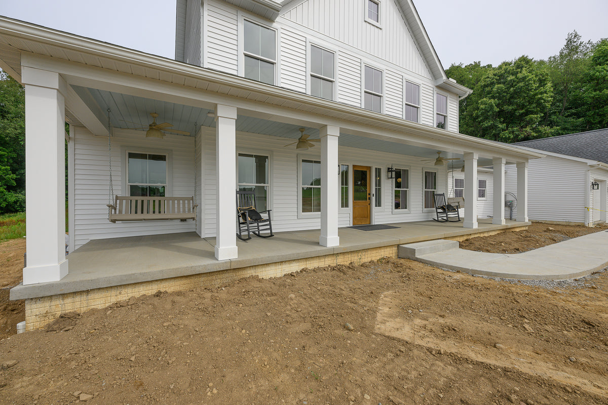 AJ7700-A Modern Farmhouse, 3 Bedrooms, 2.5 Bathrooms | Plan 1044 Exterior-12