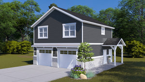 Charming Two-Bedroom Garage Apartment with Porch and Master Suite