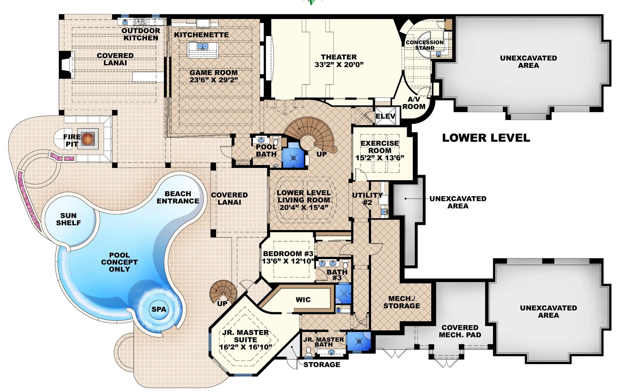 Isla Del Rey House Plan - Archival Designs House Plans, floor plan