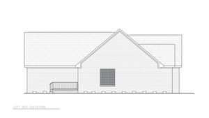 A8190-A Traditional House, 3 Bedrooms, 2 Bathrooms | Julia House Plan Left Elevation