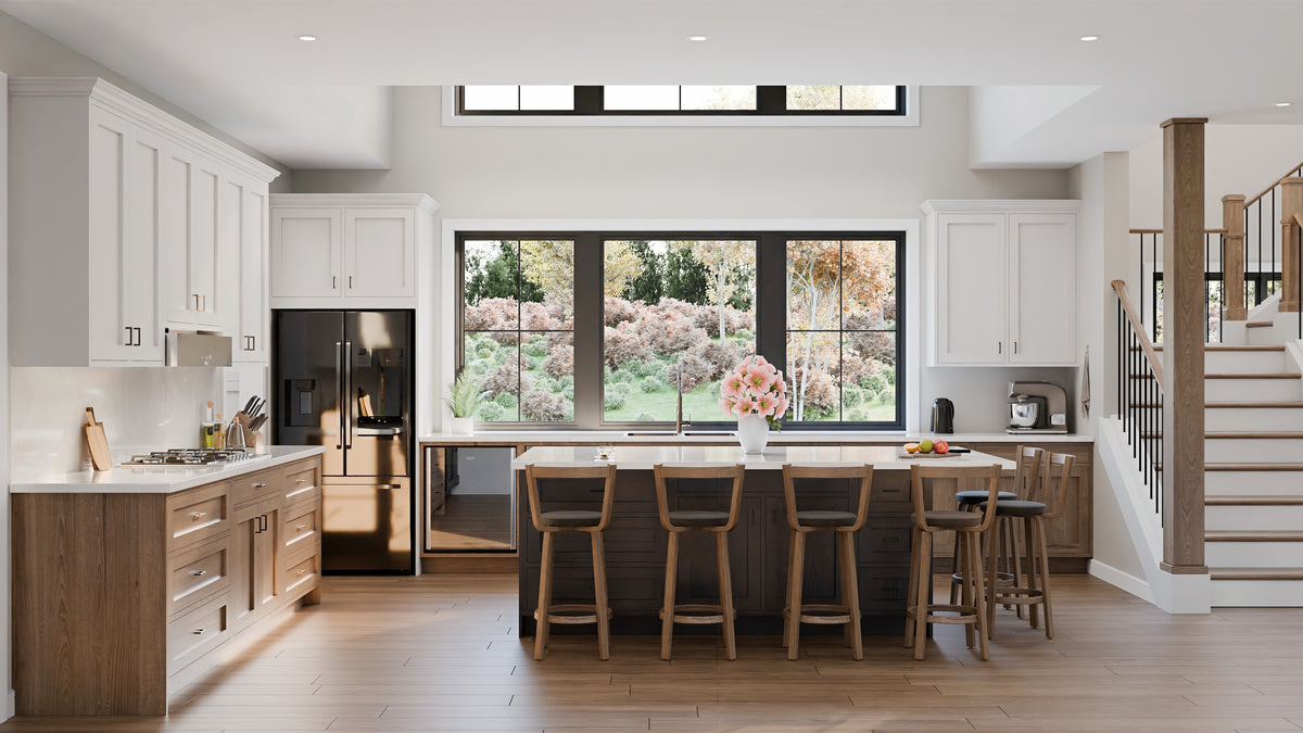 AJ7722-A Modern Farmhouse Kitchen, 4 Bedrooms, 4 Bathrooms | Plan 1062 