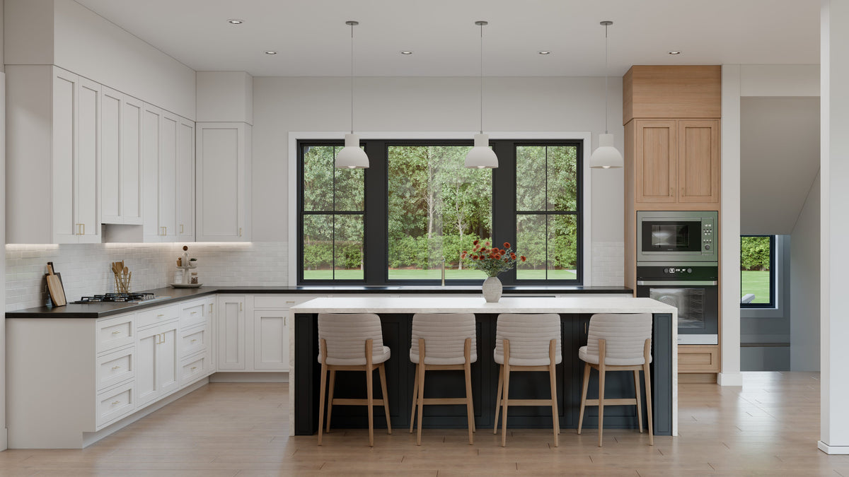 AJ8217-A Modern Farmhouse Kitchen, 4 Bedrooms, 3.5 Bathrooms | VD1034 House Plan 
