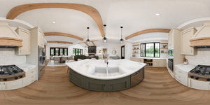 AJ7855-A Modern Farmhouse Kitchen Panorama, 2 to 3 Bedrooms, 2.5 Bathrooms | Plan VD1066