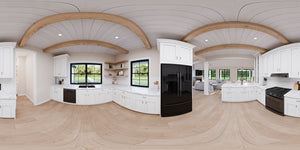 AJ7856-A Craftsman House Kitchen Panorama, 3 to 4 Bedrooms, 2.5 Bathrooms | Plan VD1067