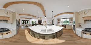 AJ7855-A Modern Farmhouse Kitchen Panorama, 2 to 3 Bedrooms, 2.5 Bathrooms | Plan VD1066