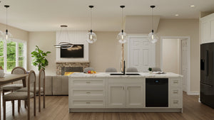 AJ7710-A Modern Farmhouse Kitchen, 3 Bedrooms, 2.5 Bathrooms | Plan 1059