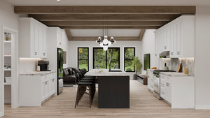 AJ7727-A Modern Farmhouse Kitchen, 3 Bedrooms, 2 Bathrooms | Plan 1064 