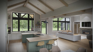 AJ7696-A Country House Kitchen, 3 to 5 Bedrooms, 2.5 to 3.5 Bathrooms | Plan 1039