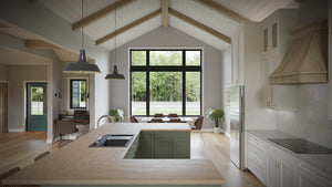 AJ7696-A Country House Kitchen and Dining, 3 to 5 Bedrooms, 2.5 to 3.5 Bathrooms | Plan 1039